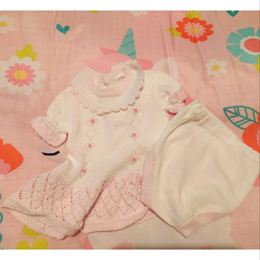 0-3M Baby girl clothes set, Crochet set